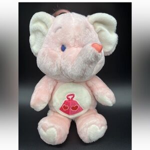 Care Bear Cousins Lotsa Heart Elephant Pink Plush Animal Vintage 1984 RARE HTF
